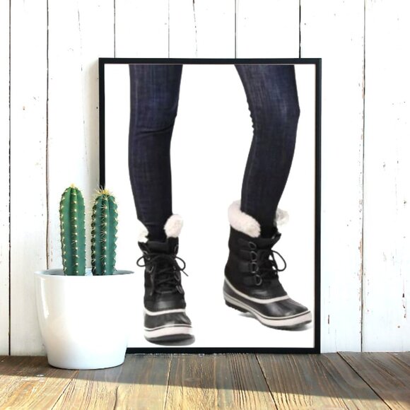 Sorel Carnival Cold Weather Black Stone Sherpa Pile Snow Cuff Boot, Size… - Picture 9 of 9